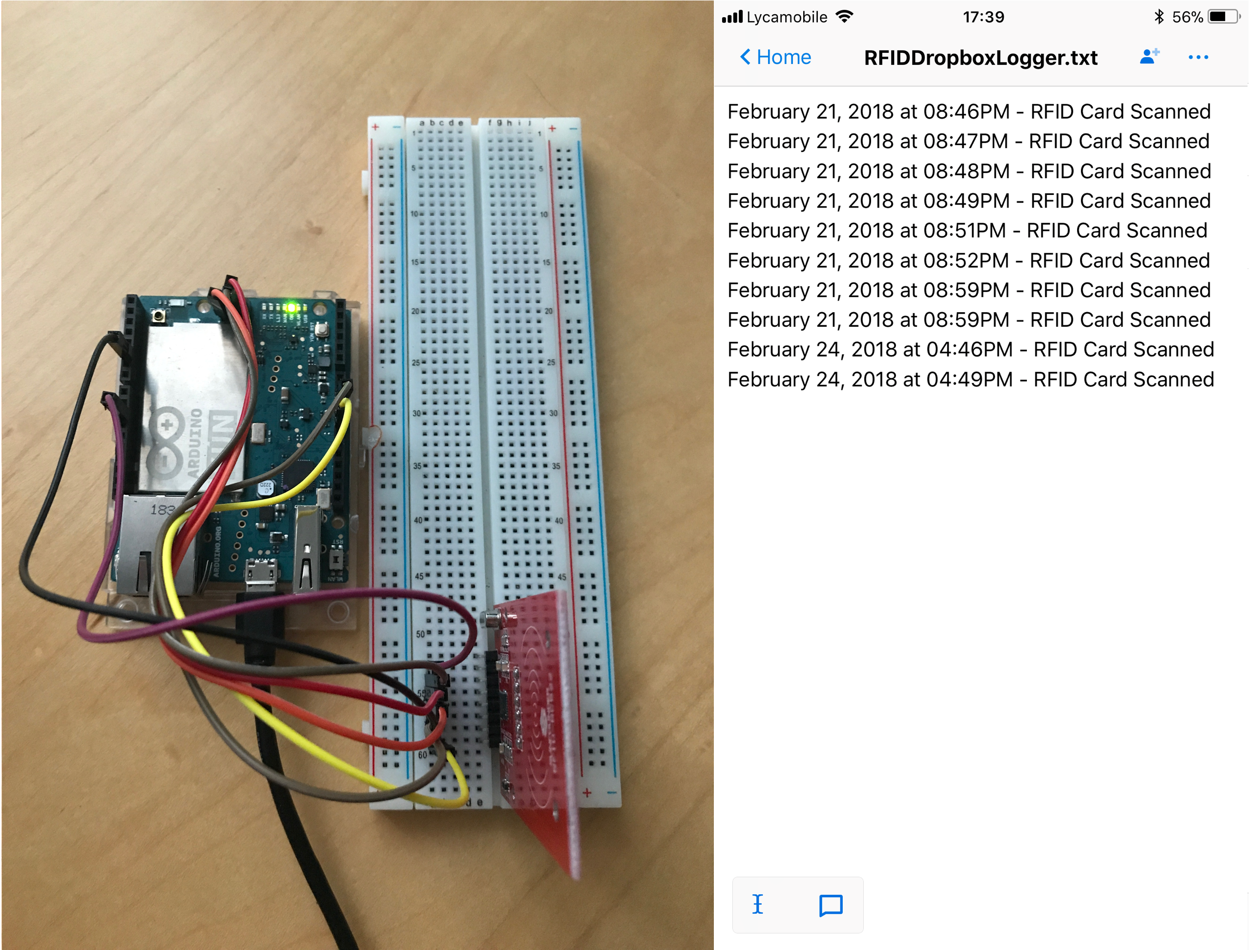 RFID Dropbox Logger | Arduino Project Hub